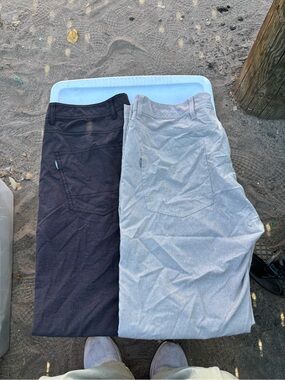 LinkSoul Golf lightweight pants Charcoal & Light Gray blend